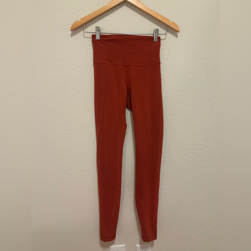 Lululemon Rust Wunder Train leggings